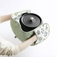 thumbnail image 2 of No. 918 Ida Quilted Floral Print Double Oven Mitt, Sage Green, 2 of 6