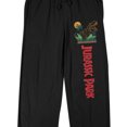 thumbnail image 2 of Jurassic Park T-Rex Title Logo Men's Black Graphic Sleep Pants-Small, 2 of 5
