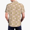thumbnail image 5 of Xecao Egg and Avocado for Mens' Casual Short Sleeve Button-Down Polo Shirts for a Classic Golf Look, 5 of 9