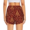 thumbnail image 2 of Lsque Christmas Tree On A Red Background Printed Women's Running Shorts with Liner Pockets,Elastic Quick Dry Workout Athletic Gym Yoga Shorts,Womens High Waist Shorts-Large, 2 of 9