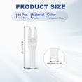 thumbnail image 2 of Uxcell Archery Arrows Nocks, Plastic Insert Arrow Nock Replacement Arrow Tails for Hunting Shooting Compound Recurve Transparent White, 2 of 7