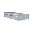 thumbnail image 6 of Jopath Twin Size Wood Bed with 2 Drawers, Platform Bed Frame for Teen boys girls Grey, 6 of 9