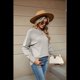 thumbnail image 5 of Suéteres Casuales de Larga para Mujer, Suéteres Sueltos de Punto Liso, Suéteres Tipo Jersey, Tops. Gris M, 5 of 7
