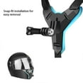 thumbnail image 1 of Soporte de mentón para casco de motocicleta, soporte para cámara de acción, soporte para grabadora de montar en motocicleta de plástico, mejora de tiro con correaAzul1 piezas Deng Xun unisex, 1 of 1