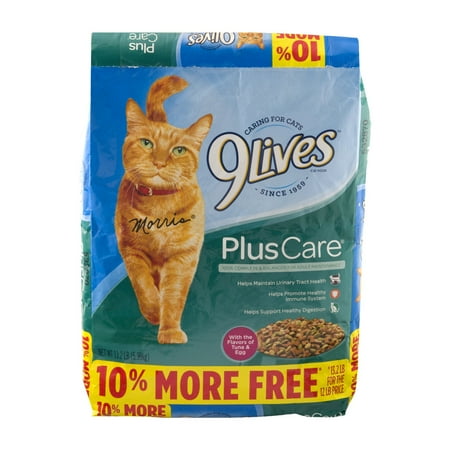9Lives Plus Care Dry Cat Food Bonus Bag, 13.2-Pound