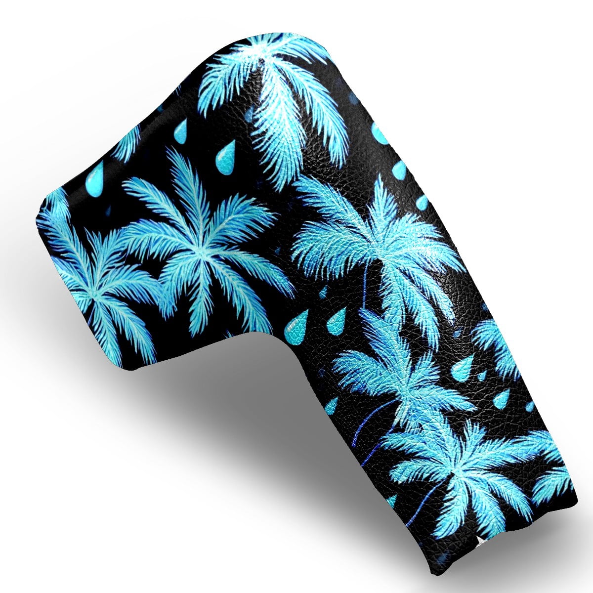 Golf Club Head Cover | Leather Golf Club Putte Headcover , Waterproof Golf Club Head Cover Set Driver Headcovers for Golf Clubs Men Women Palm Tree