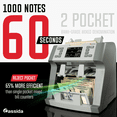 thumbnail image 6 of Cassida 9900R 2-Pocket Mixed Denomination Bill Counter: Flawless Way to Count and Organize Cash, 6 of 8