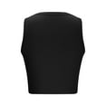 thumbnail image 4 of Wyobmus Women's Sleeveless High Neck Fitted Tank Tops Ribbed Knit Basic Cami Tee Shirts Slim Fitted Cropped Tops Summer Casual Fashion Clothes Black, 4 of 6