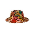 thumbnail image 2 of Top Headwear Fashion Felt Tie-Dye Leopard Cheetah Print Wide Brim Fedora Panama Hat, 2 of 3