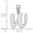 thumbnail image 4 of 14k White Gold Script Design Letter W Initial Pendant, 4 of 4