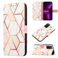 thumbnail image 2 of Case for Samsung Galaxy A03S PU Leather Marble Pattern Kickstand Wallet, 2 of 5