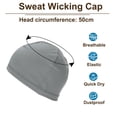 thumbnail image 4 of Uxcell 6 Pcs Sweat Wicking Cap Skull Cap Football for Men Light Gray, 4 of 7
