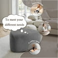 thumbnail image 3 of DREAMSIDEA Ottoman Footrest for Couch, 26"x20" Small Footstool Ottoman Pouf for Living Room Chairs Dark Grey, 3 of 5