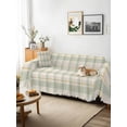 thumbnail image 3 of Farmhouse Grid, Couch Cover for Dogs, Country Minimalistic Geometric Plaid Lattice Washable Sofa Covers Slipcover for Pets Dogs Futon Cover, Couch Recliner Covers, Oversized Chair Slipcover 71"x91", 3 of 9