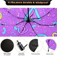 thumbnail image 4 of Purple Abstract Geometric Pattern Extra Large Automatic Umbrella, UV Protection, Waterproof, Auto Open and Close, 4 of 7