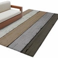 thumbnail image 2 of 3'x5' Area Rugs, Brown Wood Grain Indoor Outdoor Area Rug for Living Room Bedroom, Vintage Grey Stripe Gradient Grain Washable Bathroom Rugs Kitchen Floor Carpet Mats Home Decor Aesthetic, 2 of 8