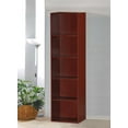 thumbnail image 4 of Hodedah 12 x 16 x 47 Inch 5 Shelf Bookcase & Office Organizer, Mahogany, 4 of 5