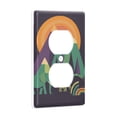 thumbnail image 2 of Yayeee Duplex Wall Plate 1-Gang 4.5"x2.7" Home Receptacle Light Switch Decorative Outlet Cover, Abstract Animals, 2 of 7