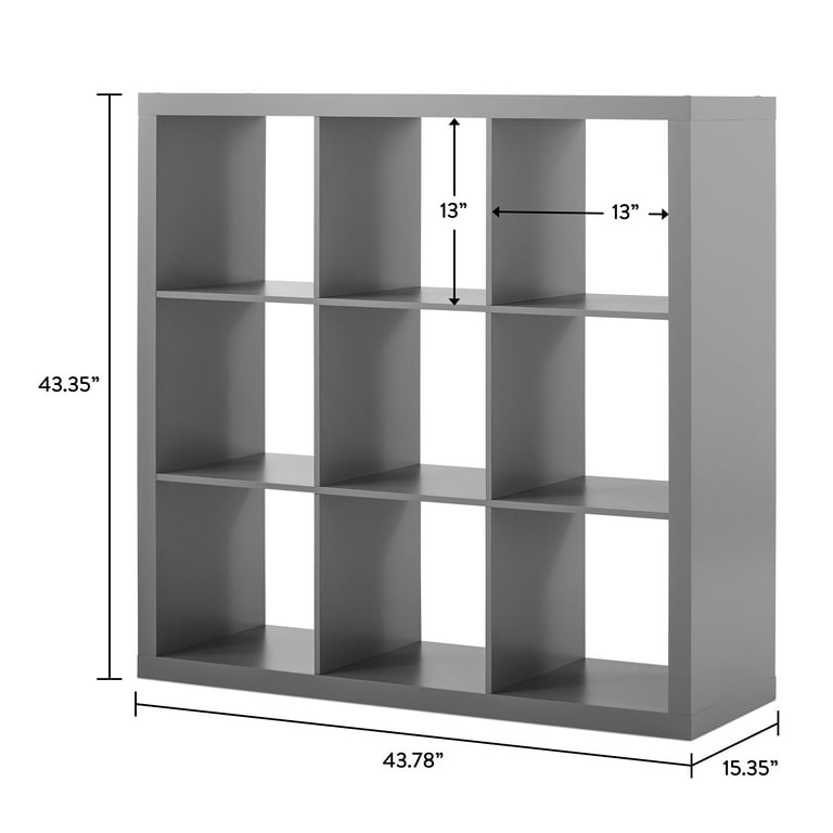 Better Homes Gardens 9 Cube Storage Organizer Gray