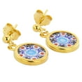 thumbnail image 3 of GlassOfVenice Murano Glass Millefiori Earrings In Gold-Plated Frame, 3 of 4