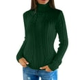 thumbnail image 1 of Chandail Col Roulé pour Femmes Hiver en Laine Tricotée Manches Longues Coupe Ample Chaud Confortable Mode Décontractée, 1 of 5