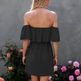 thumbnail image 3 of Vestido sin espalda con hombros descubiertos, vestido con parte superior de tubo y cintura elástica con hombros descubiertos, vestido con hombros descubiertos de primera calidad, 3 of 8