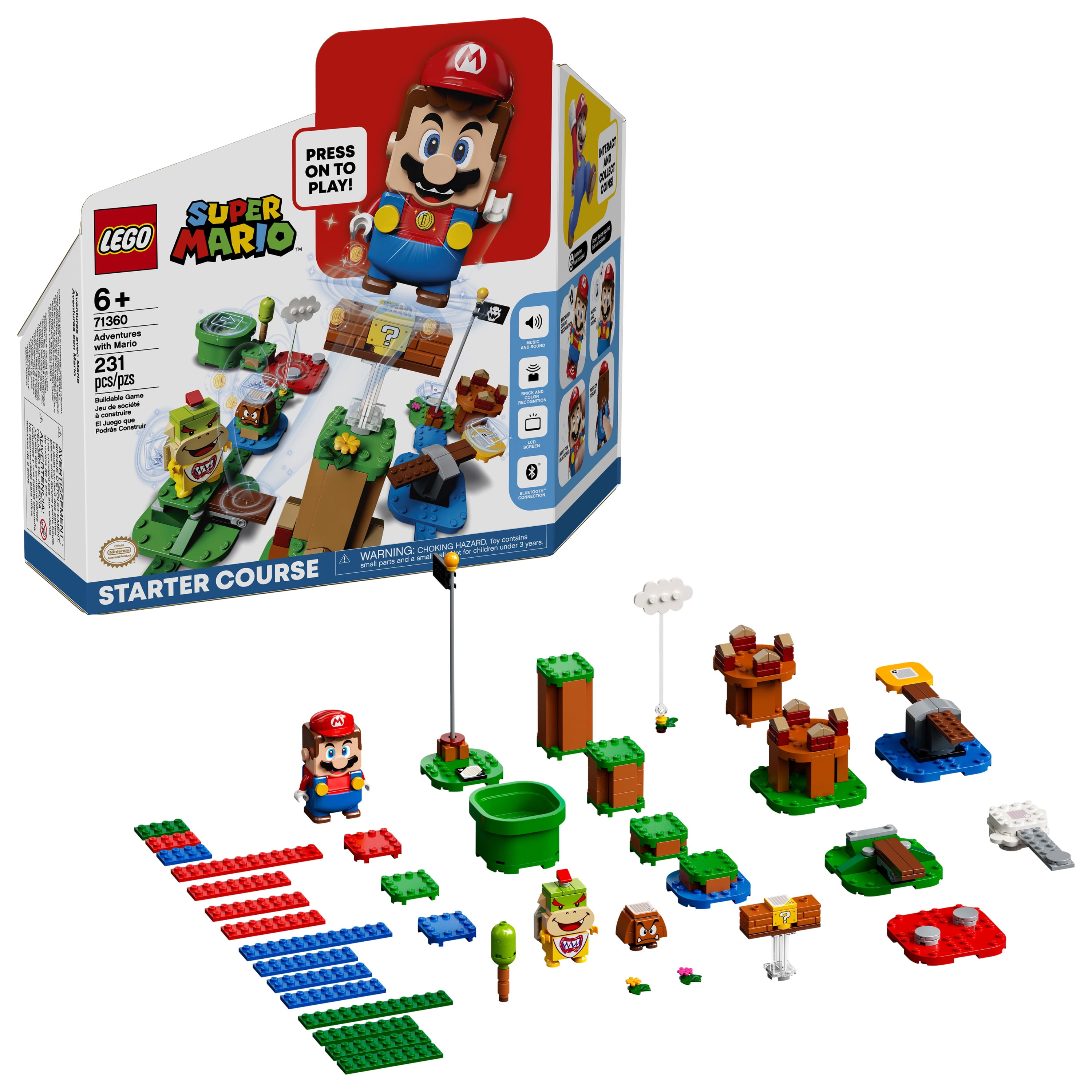 Lego Super Mario Adventures With Mario Starter Course 71360 Building Toy Collectible Creative Gift Toy For Kids 231 Pieces Walmart Com Walmart Com