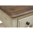 thumbnail image 5 of Bowery Hill Transitional Wood Narrow End Table in Cream Puff/Walnut Brown/Black, 5 of 6