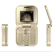 i17 Mini Flip Phone Gold Foldable Flip Mobile Phone Unlocked Flip Phone 2G Flip Mini Smartphone World Smallest Phone Mini Cell Phone