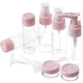 thumbnail image 5 of Cosmetic travel bottle, set of 10, transparent travel bottles, airplane travel set, for cosmetics, shampoo, shower gel, face cream, 5 of 5