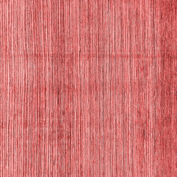 Ahgly Company Indoor Square Abstract Red Modern Area Rugs, 3' Square