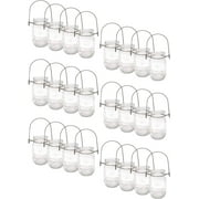 Pint Sized Glass Mason Jars with Hanger Handles (24)