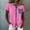 Hot Pink, variant on WRFWUL Women's Patchwork Denim Shirt Cool Collar Lapel Buttons Front Top Shirt Ladies Bussiness Outdoor Jean Tee Tops