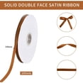 thumbnail image 2 of TONIFUL 3/8 Inch x 100yds Coffee Brown Color Satin Ribbon Thin Solid Fabric Ribbons Roll for Gift Wrapping Invitation Floral Hair Balloons Craft Party Wedding Decoration Valentine's Day Bouquet, 2 of 6