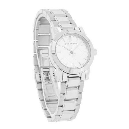 Burberry The City Ladies Silver Dial Stainless Steel Swiss Quartz Watch