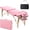 Pink, variant on PEXMOR Portable Massage Table, 84" x 24 Inch Height Adjustable 2-Fold Wooden Bed with Face Cradle & Carry Bag for Spa Lash Tattoo, Black