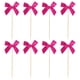 thumbnail image 2 of Decoraciones de moño para cupcakes Pastos de moño – Cinta de satén rosa, decoración de doble cara, decoraciones de 24 cupcakes para bodas, compromiso, cortejo nupcial, sin necesidad de bricolaje, 2 of 8