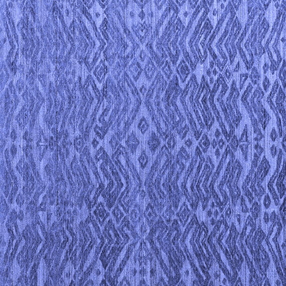 Ahgly Company Indoor Square Abstract Blue Modern Area Rugs, 4' Square