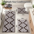 thumbnail image 3 of Bathroom Rugs, Yamaziot Bathroom Rugs Sets 3, Non Slip Absorbent Microfiber Shaggy Ultra Soft Bath Rug Mat Runner with U Shaped Contour Toilet Mat, Brown, 3 of 7