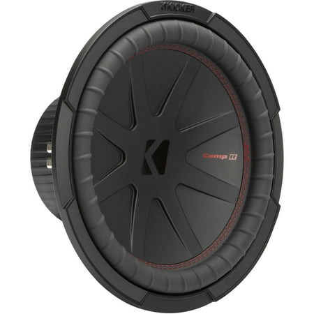 Kicker 12 Inch Comp R Woofer Includes Two 48CWR122 Package with 46CXA8001 Amplifier and wire kit