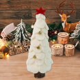 thumbnail image 2 of Christmas Tree Tabletop Ornament with Star Wool Artificial Craft Xmas Table Decorations for Bookshelf Hotel Gift Holiday Restaurant White L, 2 of 9