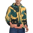 thumbnail image 2 of Rateoe Cat Hiding In Potted Plants Pattern Mens Hoodie, Pullover Hooded Sweatshirt, Kangaroo Pocket Hoodie Ideal for Daily Wear, Travel and Home-3X-Large, 2 of 7