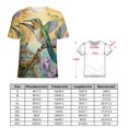 thumbnail image 2 of Flower Hummingbird T Shirts Basic T-Shirt Short Sleeve Ladies Tee Shirt Summer Graphic Clothing, 2 of 6