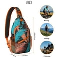thumbnail image 5 of Botanical Leafy Shoulder Backpack - Colorful Exotic Daypack with Secure Zippers & Durable Material - Best for Travelers, Hikers, Aloha Style Enthusiasts, 5 of 5