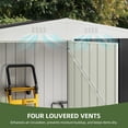 thumbnail image 4 of Uforic 8x4 FT Outdoor Metal Storage Shed with Shelves, Lockable Tool Cabinet for Garden (Black), 4 of 8