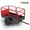 Solid Style, variant on Telyswee 1700lbs Capacity Steel Tow Behind Lawn and Garden ATV Trailer Dump Cart, Black+Red