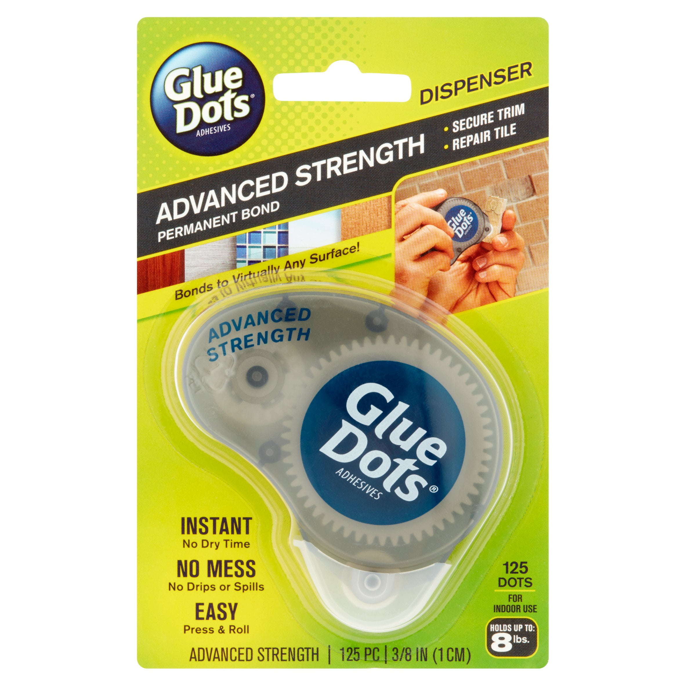 Glue Dots Adhesives Advanced Strength Permanent Bond Dispenser, 125 count by Generic