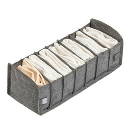 

Promotion Clearance!Foldable Underwear Storage Box Socks Bra Underpants Divider Drawer Closet Organizer Clothes Storage Sorting Household Gray-7grids