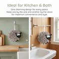 thumbnail image 5 of REGALWOVEN Chenille Hand Towels with Hanging Loop, 1 Pack Funny Bathroom Hand Towel in Sheep Shape, Absorbent Fast Drying Towels Grey 7" x 7", 5 of 6