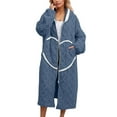 thumbnail image 2 of Robes for Women with Hood Long Soft Warm Full Length Bathrobes Winter Gifts,women's robes long hooded ladies shower christmas warm fuzzy robes coat bathrobe for women full length, 2 of 6